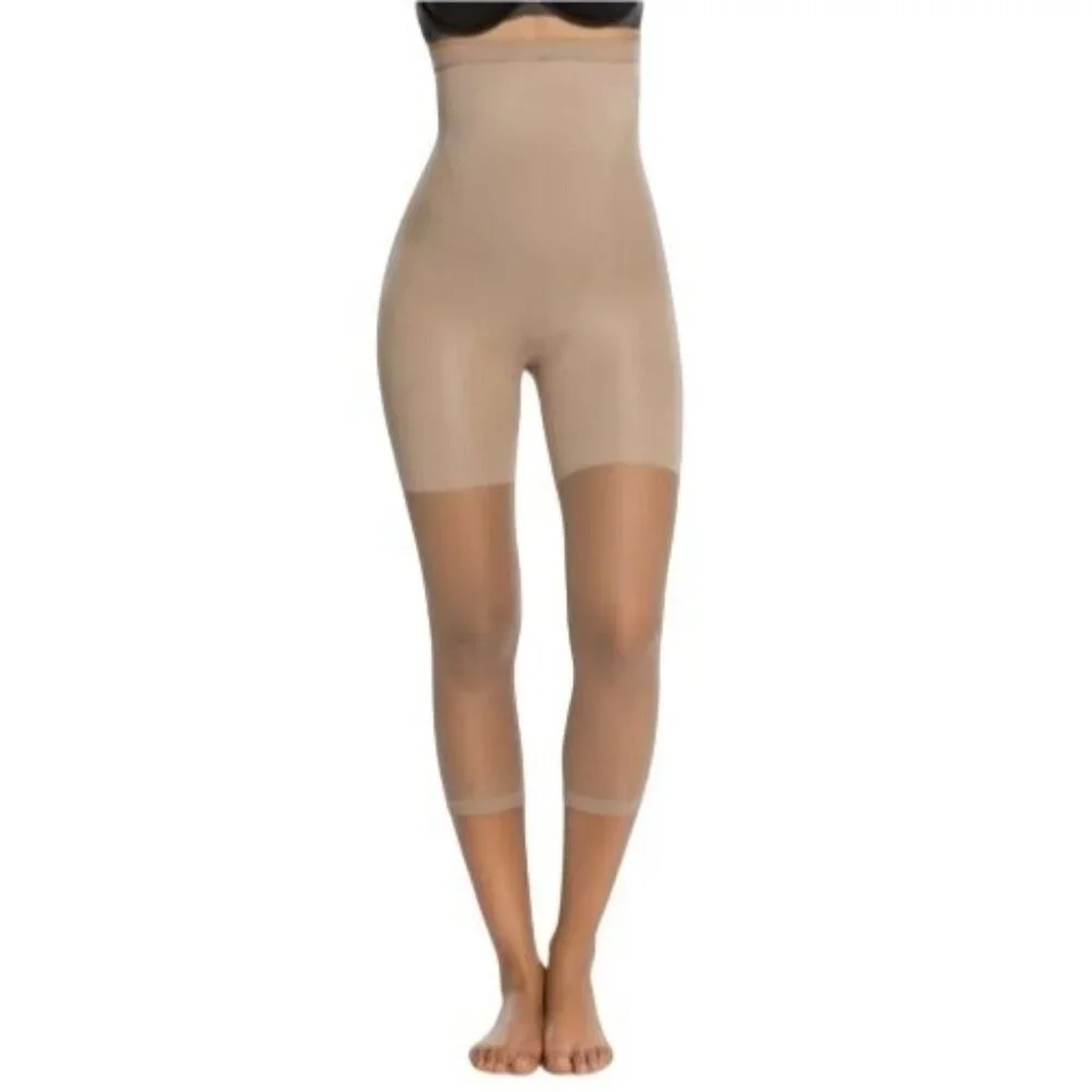 SPANX High-falutin Footless High-Waisted Body-shaping Pantyhose Nude G Neutral